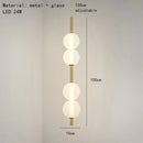 Ljojo Vertical Glass Chandelier Pendant Lamp for Bedroom and Living Room Decor