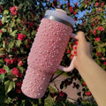 Ljojo 40oz Diamond Thermos Cup Stainless Steel Vacuum Flask Insulated Thermal Water Bottle