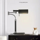 Ljojo Luxury Black Leather Desk Lamp for Hotel Sales Office