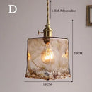 Amber Glass Pendant Lamp LED E27 Hanging Light by Ljojo