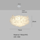 Nordic Cream Acrylic LED Pendant Lights Chandeliers for Master Bedroom by Ljojo