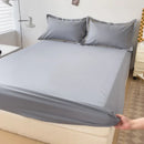 Ljojo 100% Cotton Fitted Sheet & Pillowcase Set, White, 180x200, 3Pcs