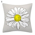 Flower Letter Print Cushion Cover for Stylish Home Decor by Ljojo