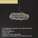 Ljojo Danish Designer Pendant Lights LED Iron Mesh Cloud Chandeliers Industrial Loft Ceiling Lamps