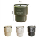 Ljojo 304 Stainless Steel Coffee Cup with Lid, Double-Layer Anti-Scalding Travel Mug