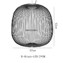 Foscarini Spokes 1/2 Suspension Pendant Light: Elegant White Birdcage Lamp for Dining Room