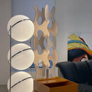 Ljojo LED White Acrylic Ball Floor Lamp - Minimalist Art Chandelier