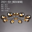 Ljojo Modern Glass Ball Led Chandelier Retro Ceiling Dining Room Bedroom Decoration Lighting