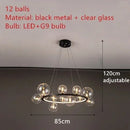 Ljojo Minimalist Glass Ball Pendant Light for Nordic Living Room, Bedroom, and Dining Room
