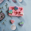 Ljojo Love Heart Silicone Mold for Chocolates, Cakes, Soaps, and Candles