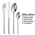 Ljojo 24-Piece Stainless Steel Cutlery Set | Elegant Mirror Finish Western Dinnerware