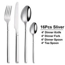 Ljojo 24-Piece Stainless Steel Cutlery Set | Elegant Mirror Finish Western Dinnerware