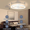 Ljojo 50CM Ceiling Chandelier Fan Remote Control Low Profile Reversible Motor