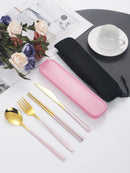 Ljojo 4-Piece Portable Travel Cutlery Set with Box