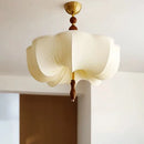 Wabi Sabi Pleated Fabric Led Ceiling Chandelier Medieval Retro Bedroom Pendant Light by Ljojo