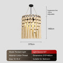 Ljojo French Tassel Woven Chandelier - Creative Art Pendant Light for Living Room Decoration