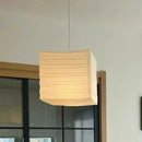 Wabi Sabi Square Rice Paper Pendant Light Chandelier Fixture by Ljojo for Home Decor
