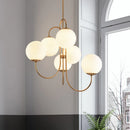 Modern Glass Ball LED Pendant Light Chandelier for Living Room by Ljojo