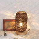 Wabi-sabi Rattan Twine LED Table Lamp Hand Knitted Chandelier by Ljojo