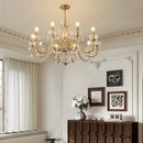 American Luxury Style Candle Chandelier with K9 Crystals - Elegant Pendant Lights by Ljojo
