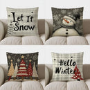 Ljojo Let It Snow Christmas Starry Tree Throw Pillow Cover
