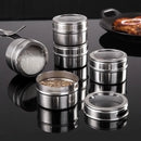 Ljojo Stainless Steel Magnetic Wall-mounted Seasoning Jar Kitchen Spice Storage Box