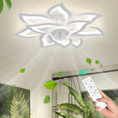 Ljojo Luxury Lotus Ceiling Fan Light 6-speed Remote Control Bedroom Fan