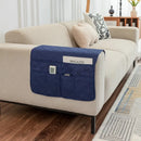 Ljojo Modern Armrest Pad With Storage Layer for Sofa, All Seasons, Khaki Gray