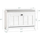 Ljojo™ Flip-Drawer Shoe Bench with Seat Cushion: Compact Entryway & Hallway Storage