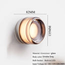 Round Glass LED Wall Lamp Sconce Light for Bedroom Living Room by Ljojo