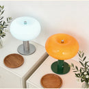 Ljojo Rechargeable Glass Desk Lamp Dimmable Night Light Wireless - Elegant Table Lamp
