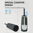 Ljojo Long Handle Toilet Cleaning Brush with Standing Base, Splash-Proof Handle