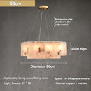 Ljojo Luxury Marble Brass Pendant Light - Nordic Gold Chandelier for Home and Office