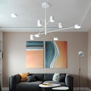 Ljojo Modern Rotate LED Chandelier for Living Room Dining Office Black Pendant Lights