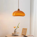Ljojo Mid Century Orange Glass Pumpkin Chandelier