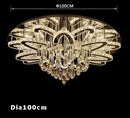 Ljojo LED Crystal Chandelier for Foyer Living Room Decoration