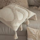 Ljojo Luxury Jacquard Embroidery Cushion Cover 45x45 with Tassel Detail