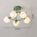 French Cream Style Linglan Flower Chandelier - Creative Retro Lamp by Ljojo