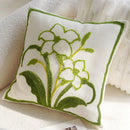 Ljojo Lily Jacquard Embroidery Pillow Cover for Sofa Living Room 45x45