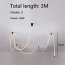 LED Ceiling Chandelier: Braided Hose Lamp for Living Room. Nordic Style Home Decor by Ljojo.