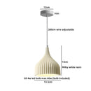 Ljojo Milky White Resin LED Pendant Light for Home Decor