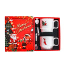 Christmas Ceramic Mug Santa Claus Pattern by Ljojo: Festive Coffee Tea Cup Set