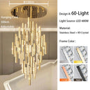 LED Crystal Chandelier: Modern Villa Hanging Light for Hotel Lobby & Staircase - Ljojo