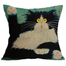 Cat Linen Cushion Cover by Ljojo - Home Decor Pillowcase 45*45cm