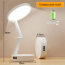 Foldable USB Rechargeable LED Desk Lamp with Clock | Energy Saving Reading Light by Ljojo