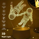 3D Astronaut Night Light LED Bedside Lamp for Room Decoration - Unique Gift for Birthdays and Christmas by Ljojo