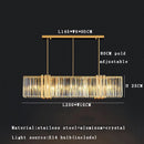 Crystal Pendant Light Luxury Modern Rectangular Living Room Designer Tea Room Island Counter Pendant Lamp by Ljojo
