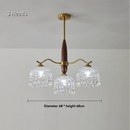 Ljojo Retro American Living Room Pendant Light Antique Glass Crystal Postmodern Bedroom Dining Room Light