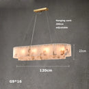 New Marble Pattern LED Chandelier Modern Suspension Lighting for Living Room by Ljojo