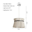 Japanese Wabi Sabi Rattan Pendant Lamp for Home Decor by Ljojo